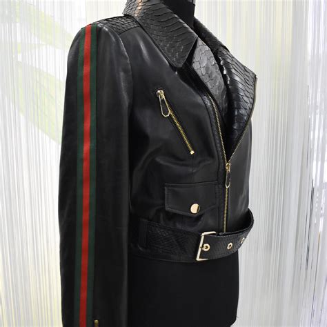 gucci snake jacket zo goed als nieuw|Gucci Python Jacket .